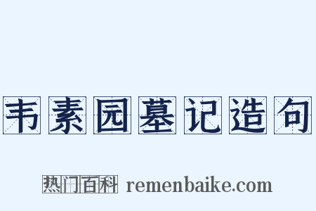 韦素园墓记造句是什么意思的图片
